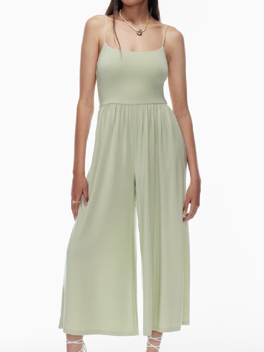 Wilfred Market Wide Leg Pastel Sage Green Minimal Jumpsuit Small